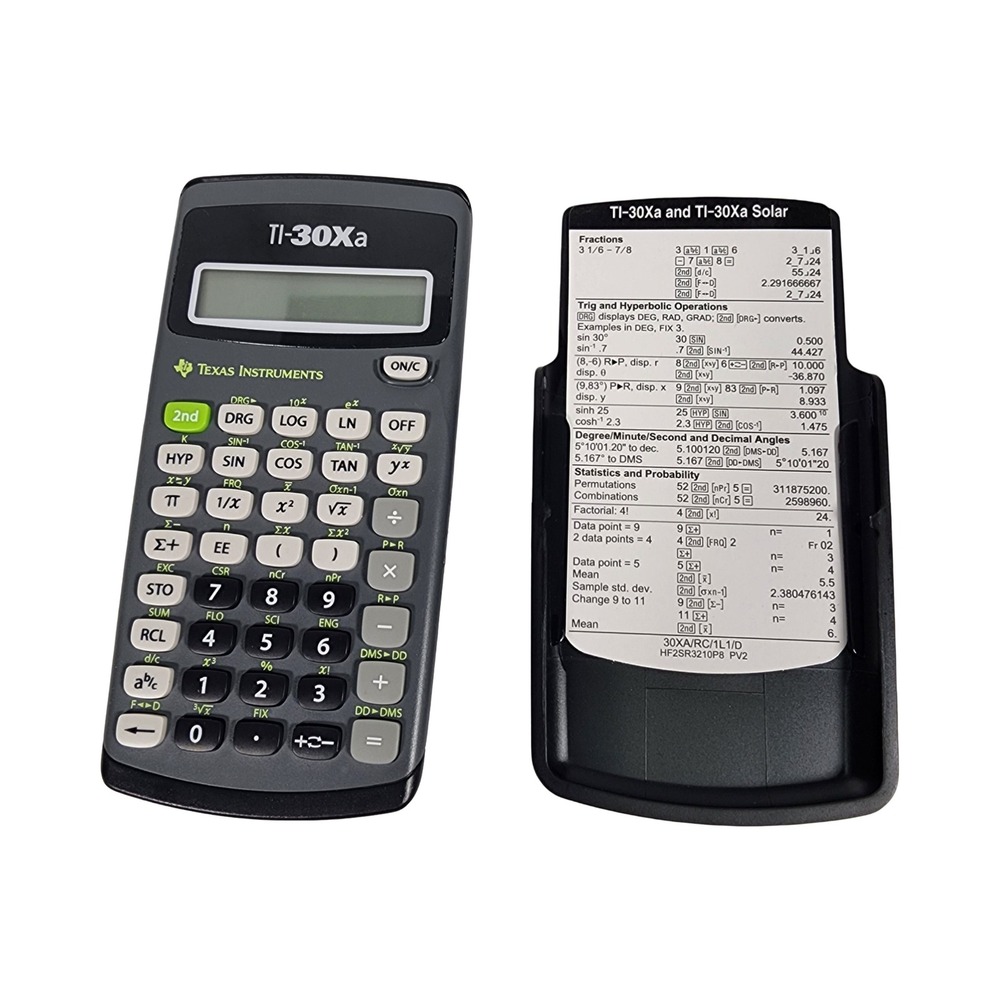 Texas Instruments TI-30Xa Scientific Calculator Black Battery Powered‎ SAT ACT